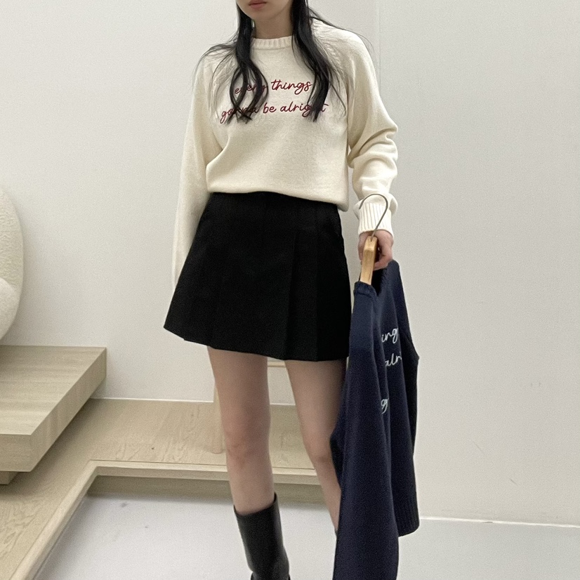 ALLVIBE韓國直郵㊣東大門實拍女裝新品時尚職業人氣25春夏針織衫ALLVIBE針織衫