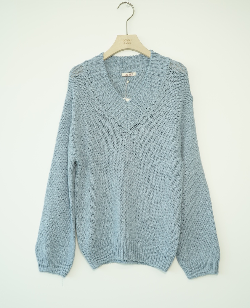 GOYOU韓國直郵㊣東大門實拍女裝新品熱賣時尚針織衫V領寬松WATER MELON針織衫