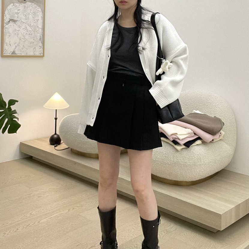 ALLVIBE韓國直郵㊣女裝新款休閑25春夏時尚職業人氣熱賣針織衫ALLVIBE針織衫