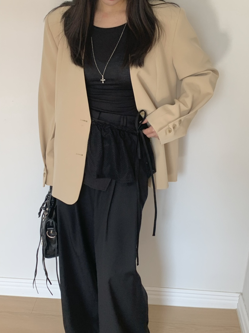BEFORE SUNRISE韓國直郵㊣東大門實拍女裝新款25春夏時尚夾克BEFORE SUNRISE夾克