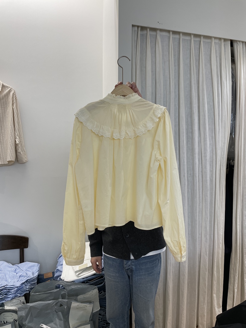 MOVENNE韓國直郵㊣東大門實拍女裝新品人氣時尚25春夏襯衫蕾絲衫MOVENNE襯衫/蕾絲衫