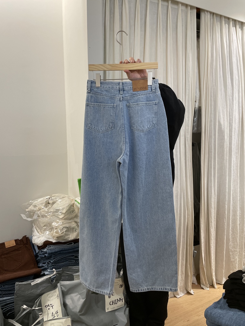 MOVENNE韓國直郵㊣東大門實拍女裝新品25春夏人氣熱賣牛仔褲MOVENNE牛仔褲