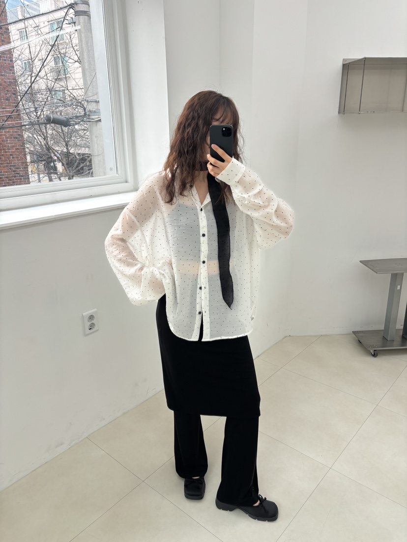 HOME GROUND直郵韓國代購㊣女裝新款25春夏襯衫蕾絲衫透視HOME GROUND襯衫/蕾絲衫