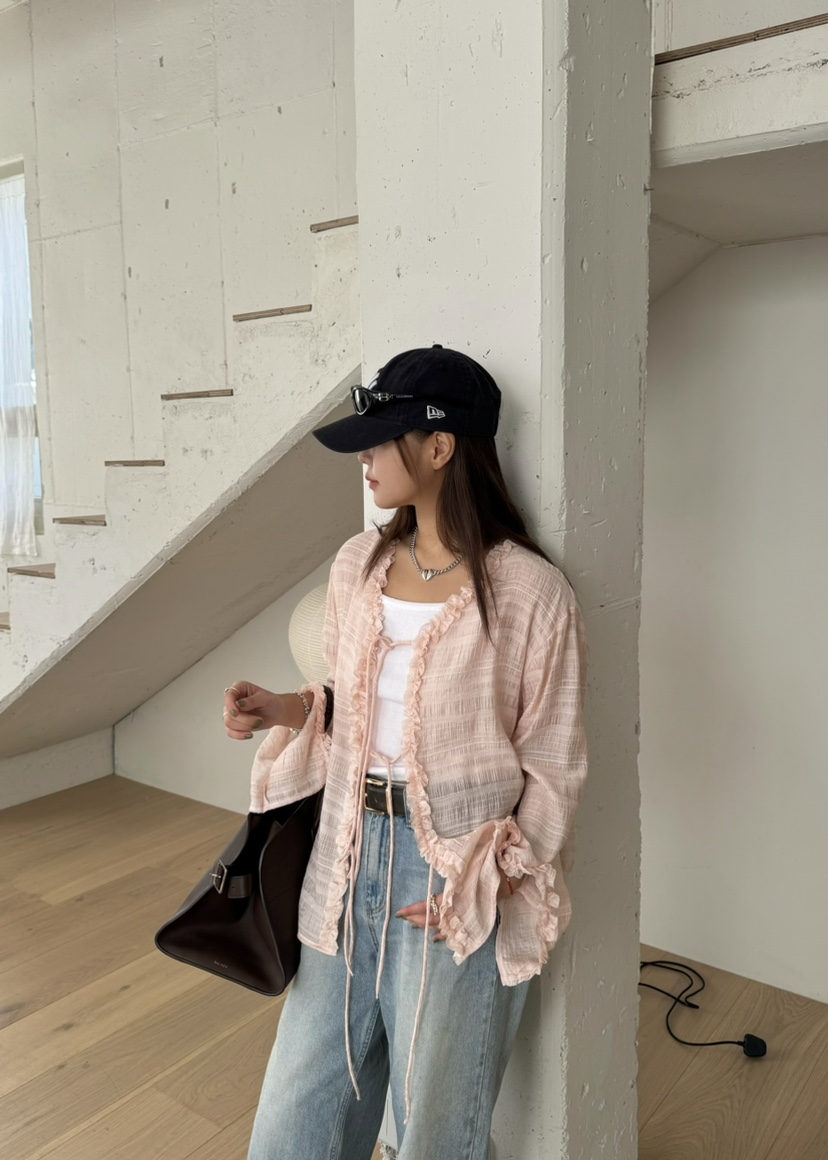 OUPPT直郵韓國代購㊣女裝新品人氣休閑推薦時尚職業襯衫蕾絲衫OUPPT襯衫/蕾絲衫