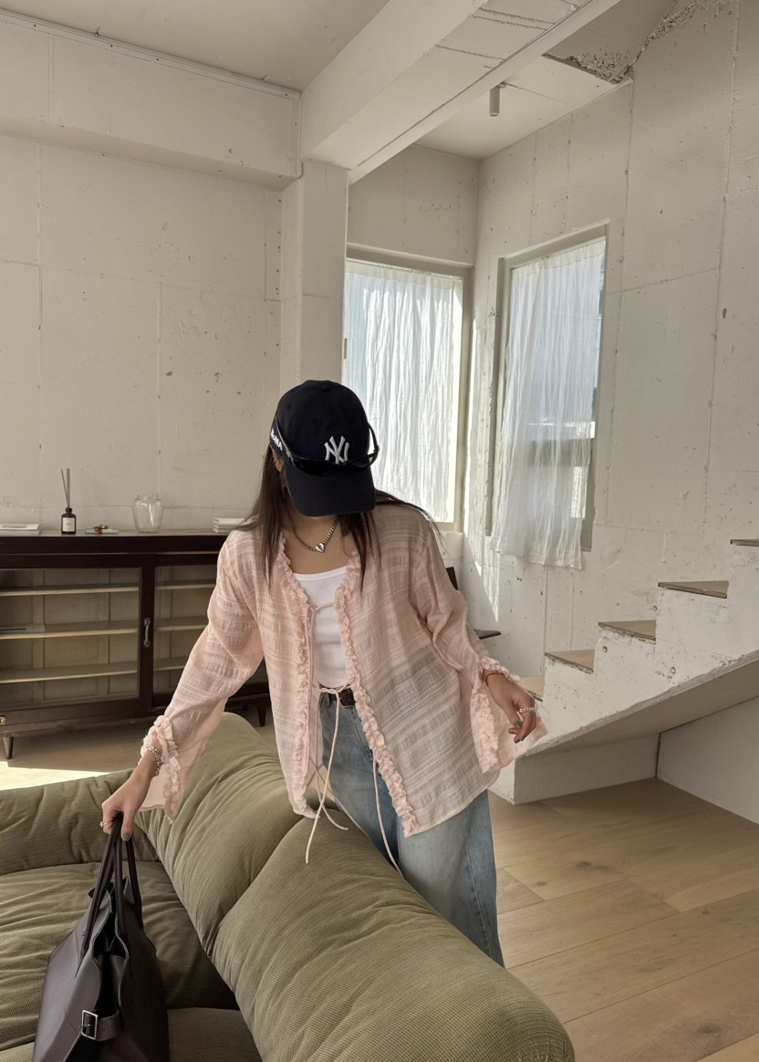 OUPPT直郵韓國代購㊣女裝新品人氣休閑推薦時尚職業襯衫蕾絲衫OUPPT襯衫/蕾絲衫