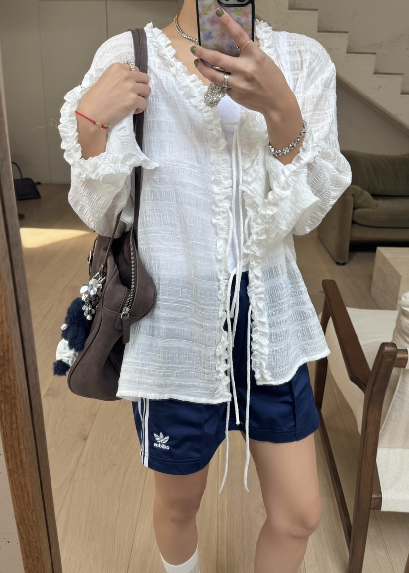 OUPPT直郵韓國代購㊣女裝新品人氣休閑推薦時尚職業襯衫蕾絲衫OUPPT襯衫/蕾絲衫