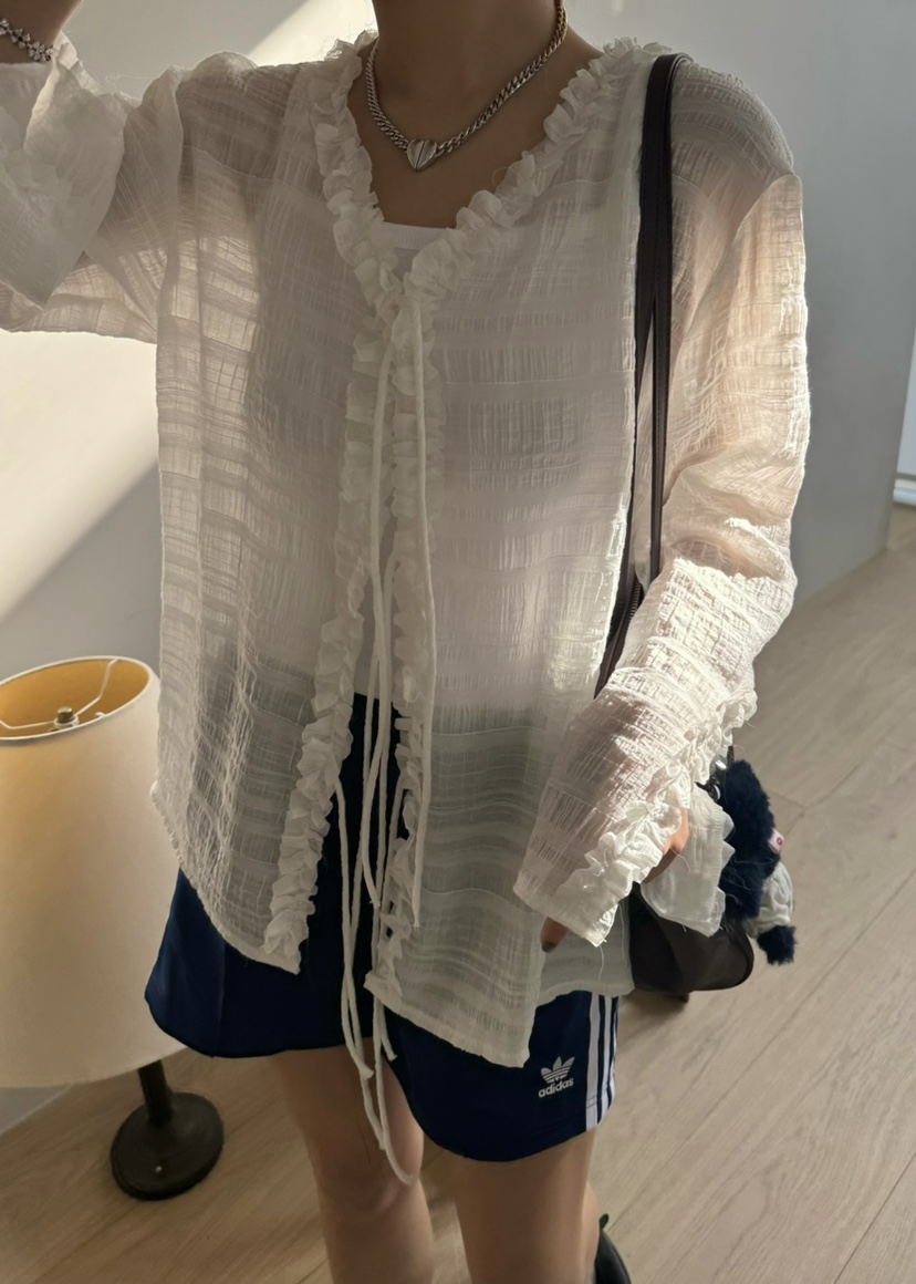 OUPPT直郵韓國代購㊣女裝新品人氣休閑推薦時尚職業襯衫蕾絲衫OUPPT襯衫/蕾絲衫