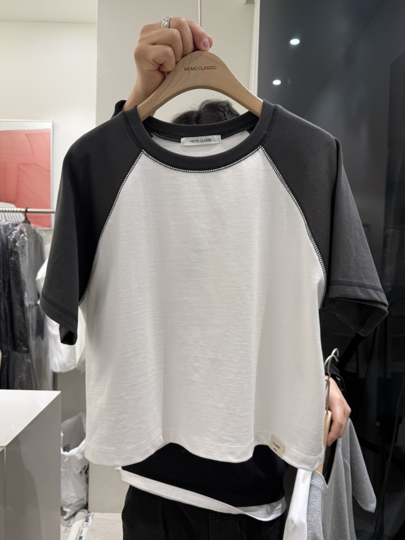 MEMO CLASSIC韓國㊣直郵東大門代購女裝新品人氣熱賣休閑T恤MEMO CLASSICT恤圖色1