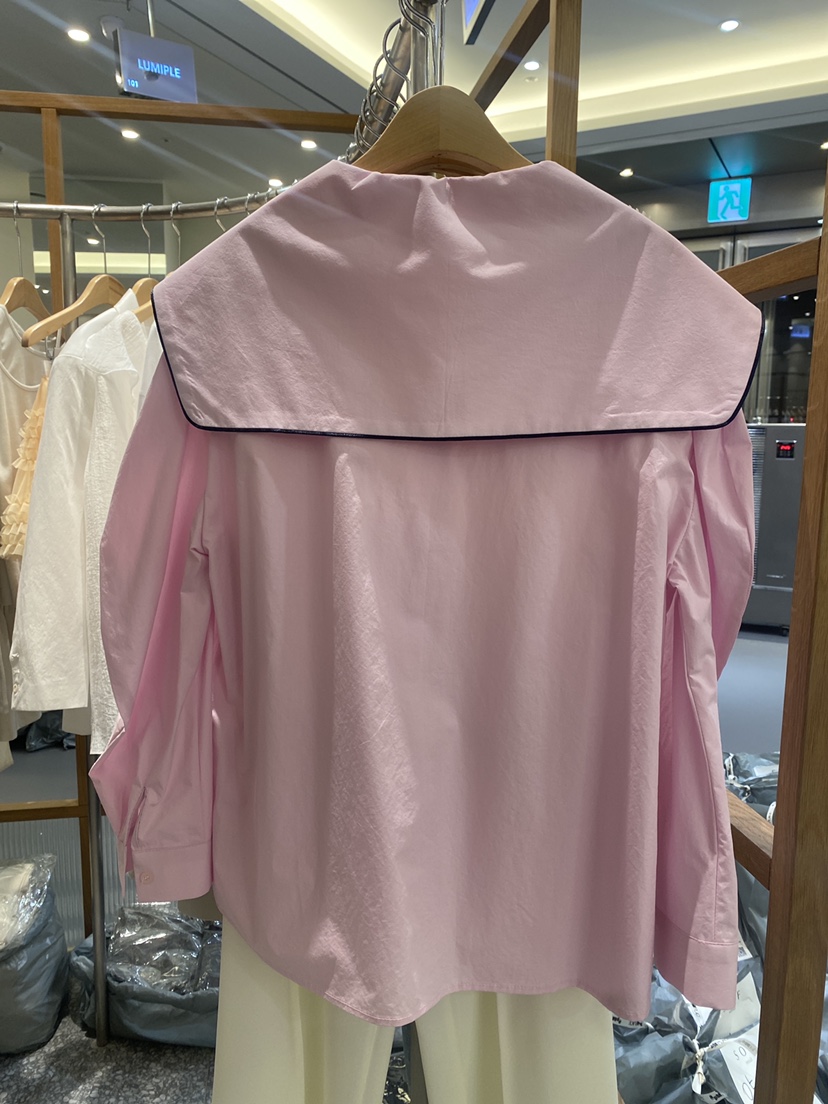 SOF韓國直郵㊣女裝新品職業人氣時尚25春夏推薦休閑襯衫蕾絲衫SOF襯衫/蕾絲衫