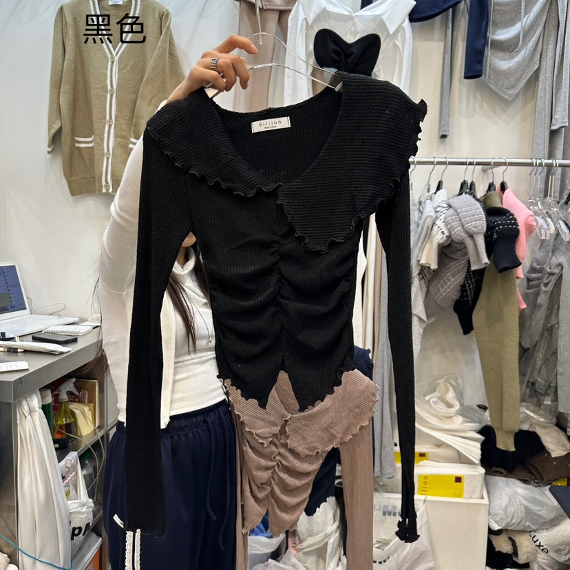 BILLION-L直郵韓國代購㊣女裝新品熱賣職業人氣推薦長袖T恤BILLION-L長袖T恤圖色2