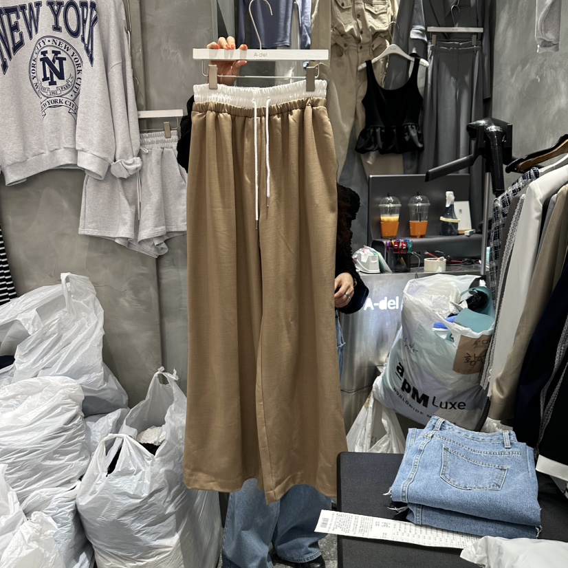 A-DEL直郵韓國代購㊣女裝新品時尚熱賣休閑25春夏職業休閑褲A-DEL休閑褲