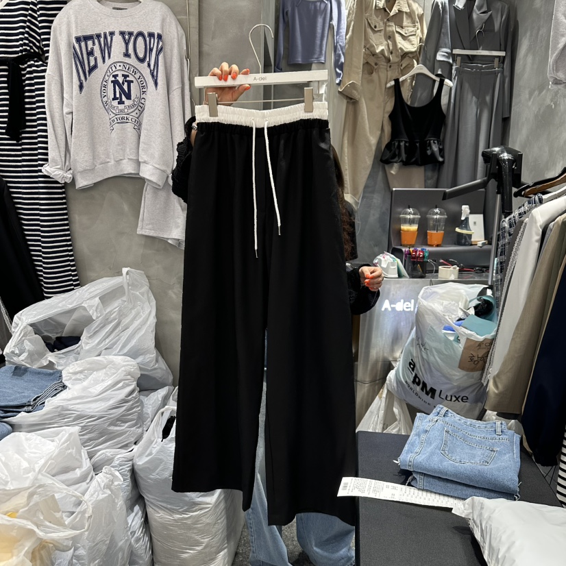 A-DEL直郵韓國代購㊣女裝新品時尚熱賣休閑25春夏職業休閑褲A-DEL休閑褲圖色2