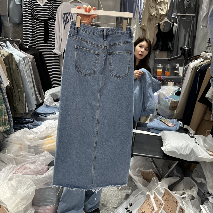 A-DEL直郵韓國代購㊣女裝新品休閑時尚職業熱賣25春夏長裙A-DEL長裙