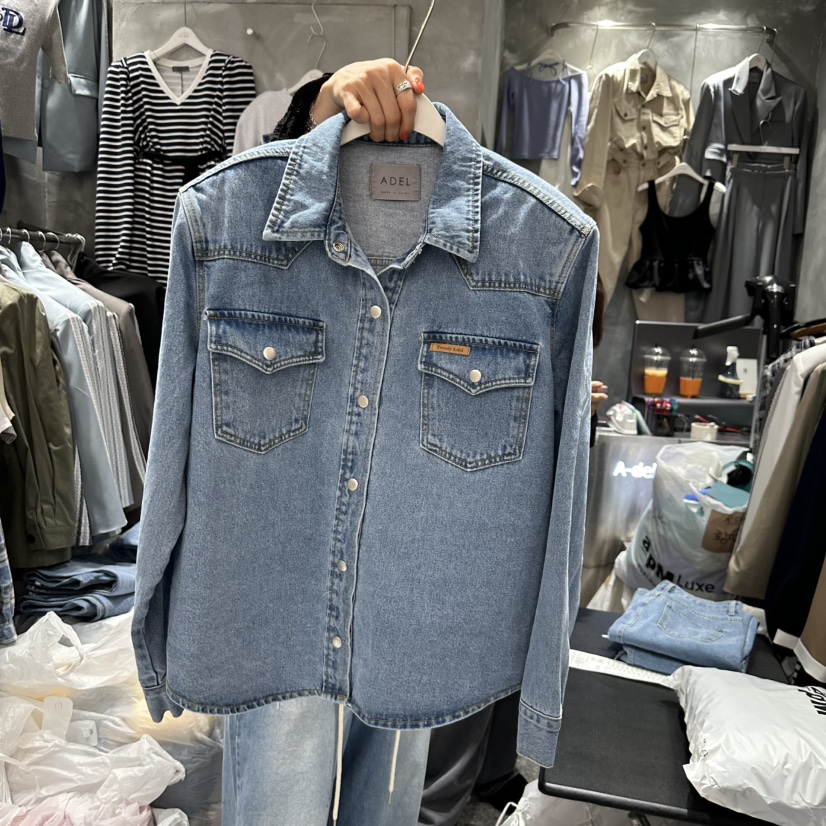 A-DEL韓國直郵㊣女裝新品人氣時尚推薦休閑25春夏襯衫蕾絲衫MINIQUEENS襯衫/蕾絲衫圖色1