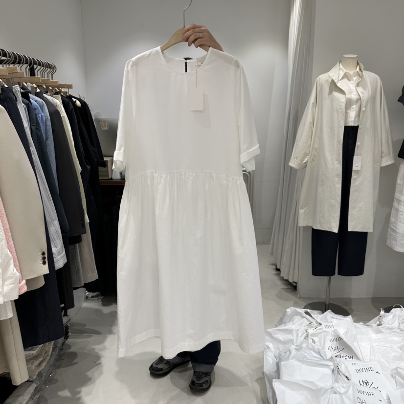 IRVINE韓國㊣直郵東大門代購女裝新品25春夏職業人氣連衣裙IRVINE連衣裙圖色1