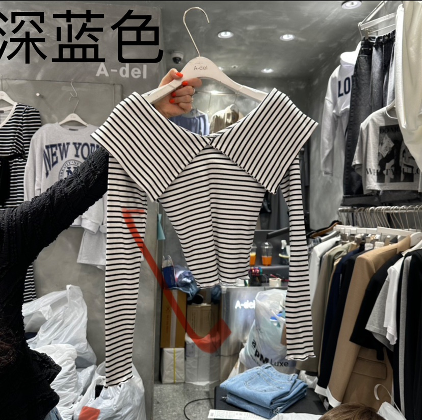 A-DEL韓國直郵㊣女裝新品25春夏職業時尚休閑熱賣人氣長袖T恤A-DEL長袖T恤圖色4