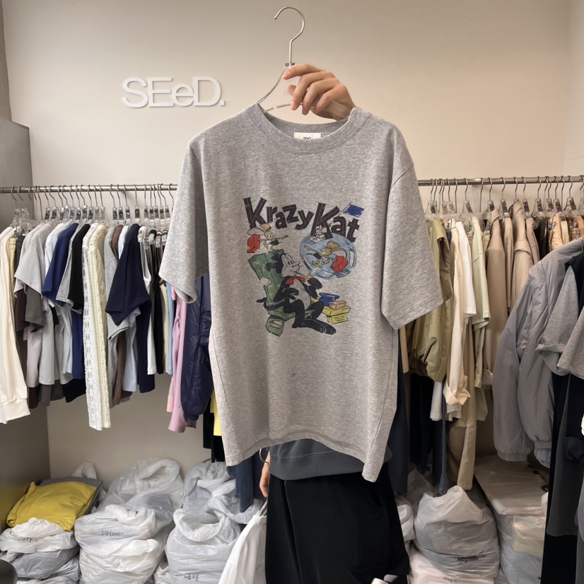 LEESEED-A韓國直郵㊣女裝新品職業熱賣推薦時尚25春夏休閑T恤SEeD/LEESEEDT恤