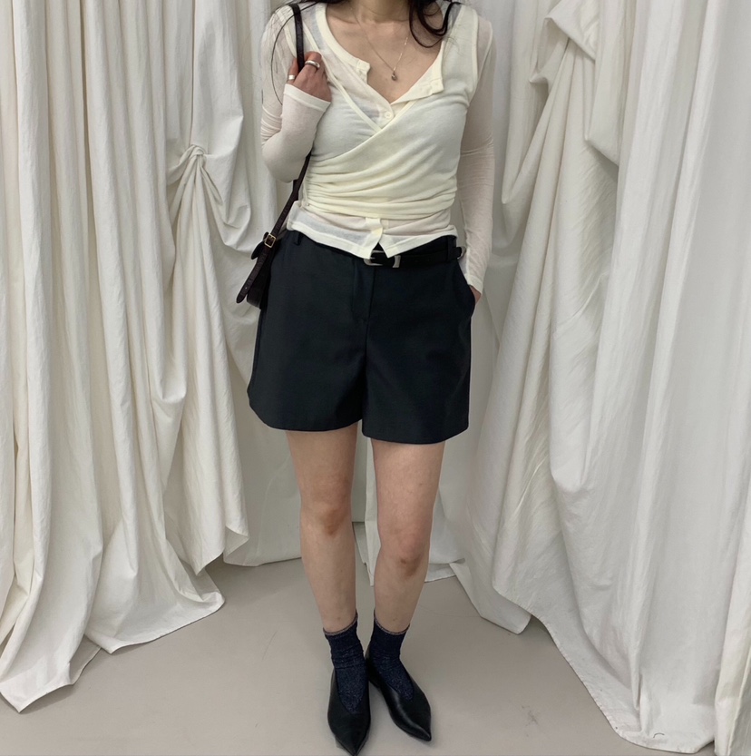 MELTED-P直郵韓國代購㊣女裝新品職業熱賣時尚人氣休閑短褲MELTED-P短褲