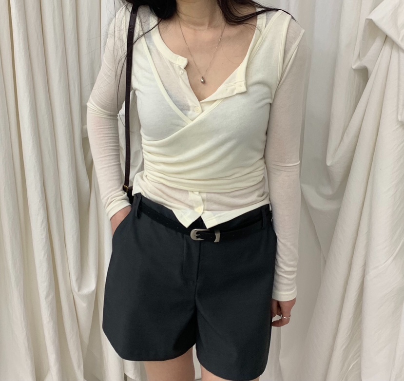 MELTED-P直郵韓國代購㊣女裝新品職業熱賣時尚人氣休閑短褲MELTED-P短褲
