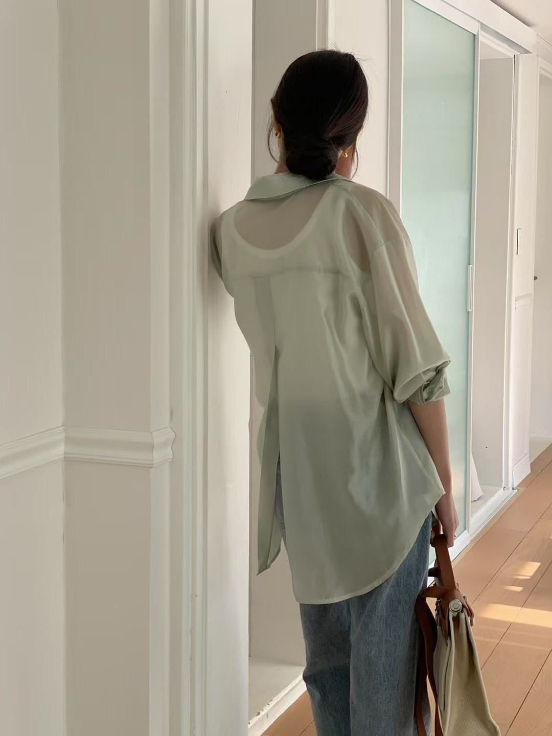 AT THIS MOMENT直郵韓國代購㊣女裝新品人氣休閑襯衫蕾絲衫AT THIS MOMENT襯衫/蕾絲衫
