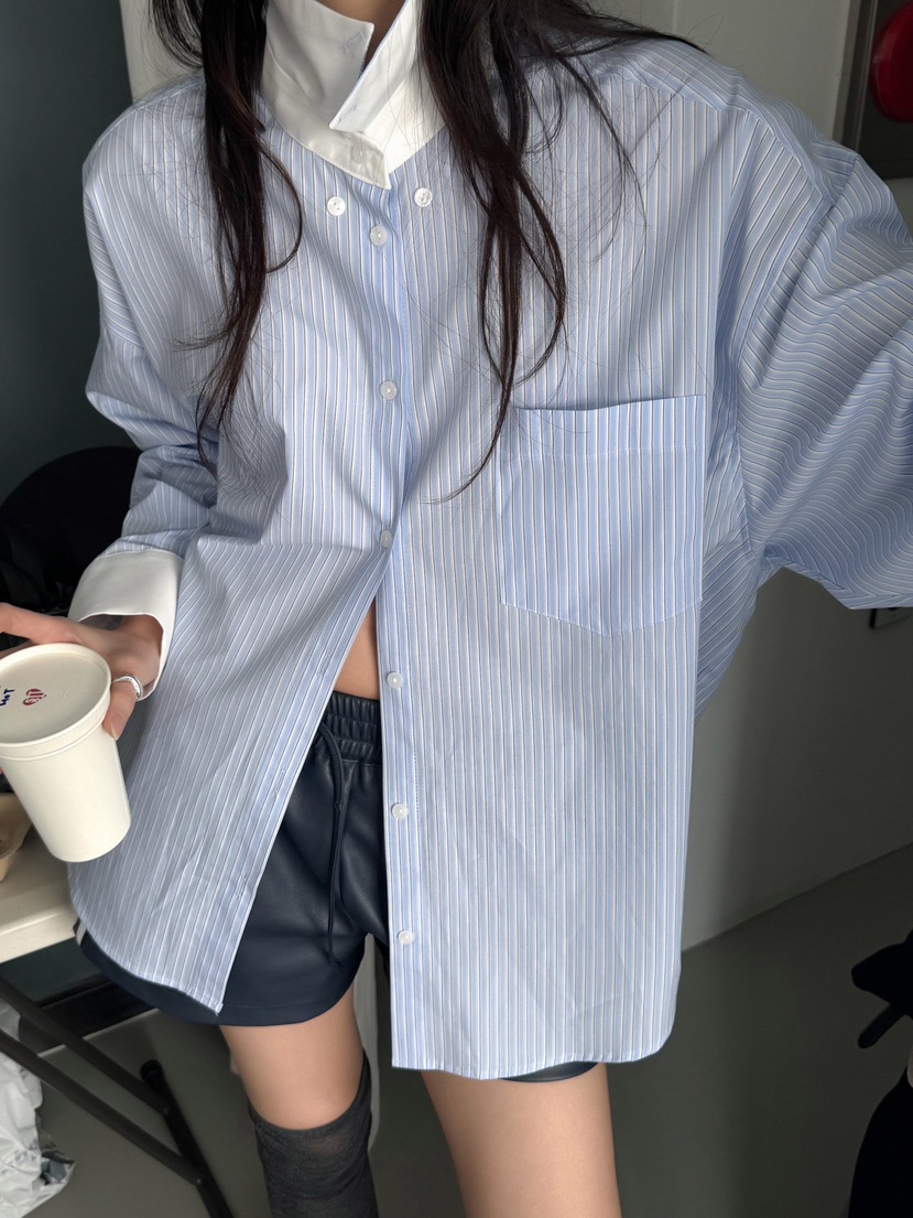 INSSENSE-A韓國㊣直郵東大門代購女裝新款人氣職業襯衫蕾絲衫INSSENSE-A襯衫/蕾絲衫
