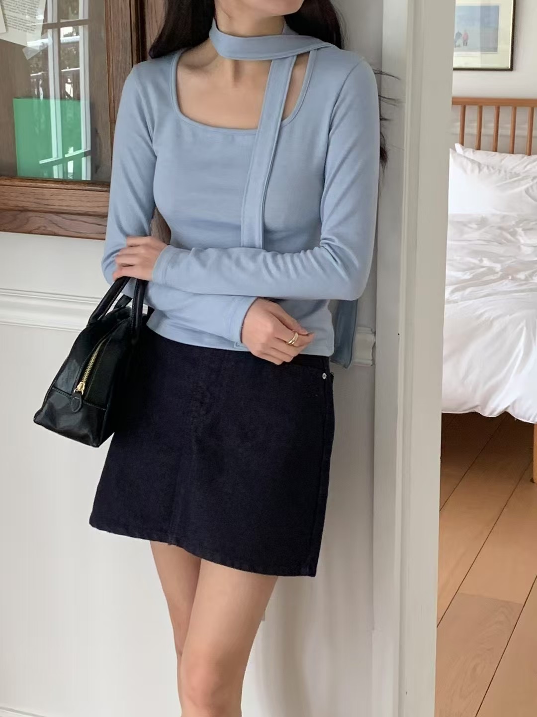 AT THIS MOMENT直郵韓國代購㊣女裝新品推薦職業時尚針織衫AT THIS MOMENT針織衫