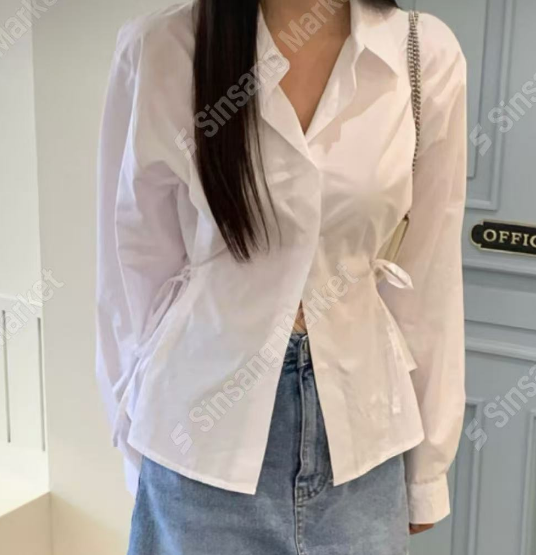 WHYNOT韓國直郵㊣女裝新品人氣職業時尚推薦休閑襯衫蕾絲衫WHYNOT襯衫/蕾絲衫圖色2