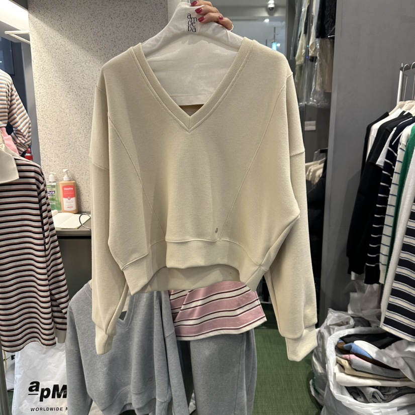 AMOEBA直郵韓國代購㊣女裝新品職業人氣推薦25春夏熱賣衛衣AMOEBA衛衣圖色2