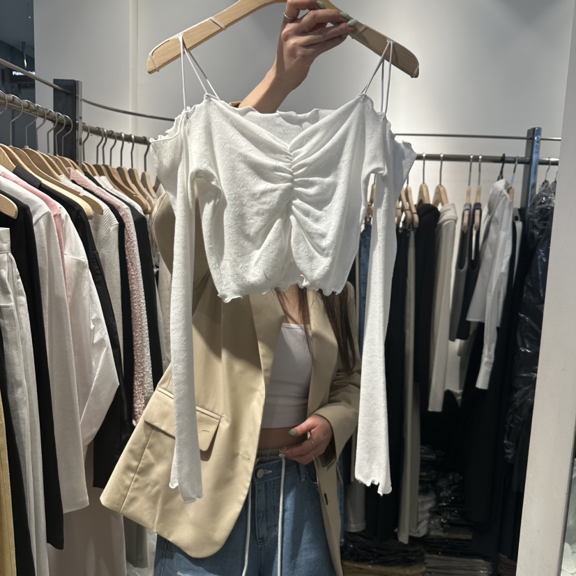 HABLE直郵韓國代購㊣女裝新款職業人氣時尚25春夏休閑長袖T恤HABLE長袖T恤圖色1