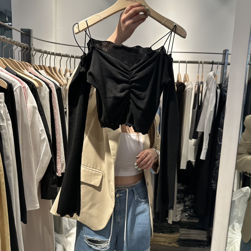 HABLE直郵韓國代購㊣女裝新款職業人氣時尚25春夏休閑長袖T恤HABLE長袖T恤圖色2