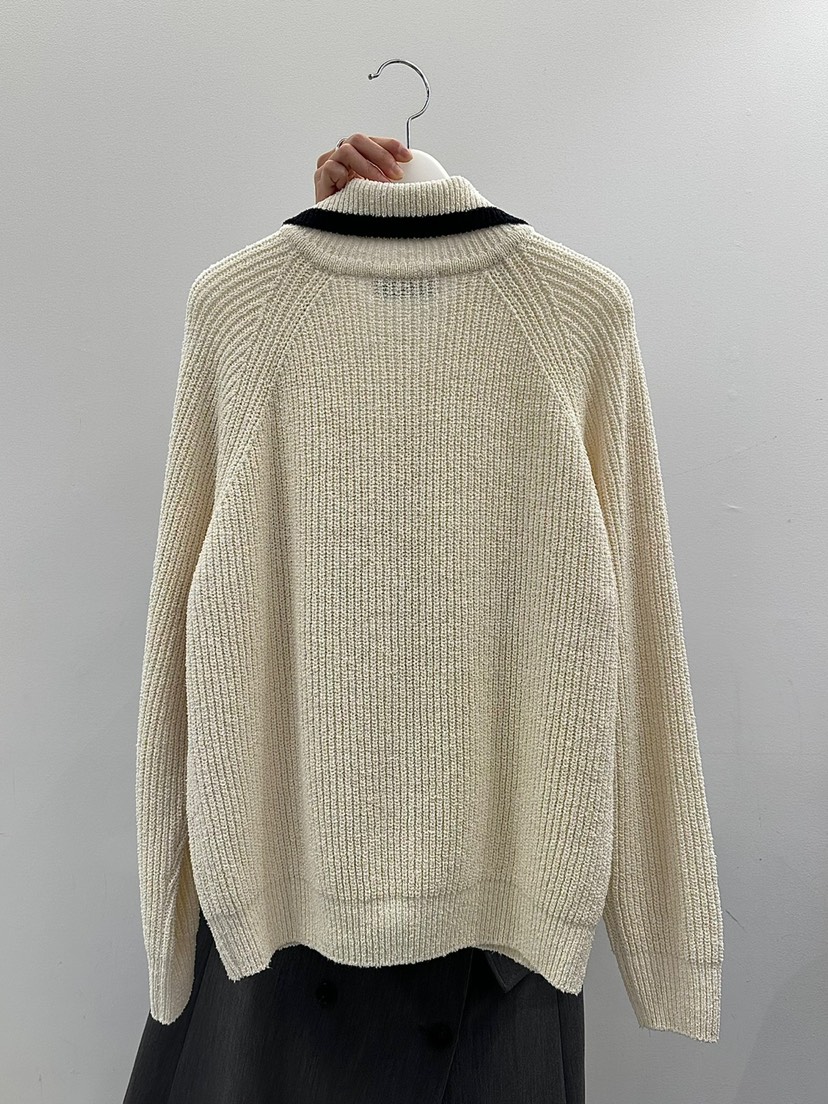 ANDTERRACE韓國直郵女士新品25春夏人氣推薦熱賣針織衫拉鏈ANDTERRACE針織衫