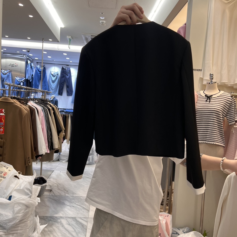 ONE MONE韓國代購女裝新品25春夏推薦真品人氣熱賣職業夾克ONE MONE夾克