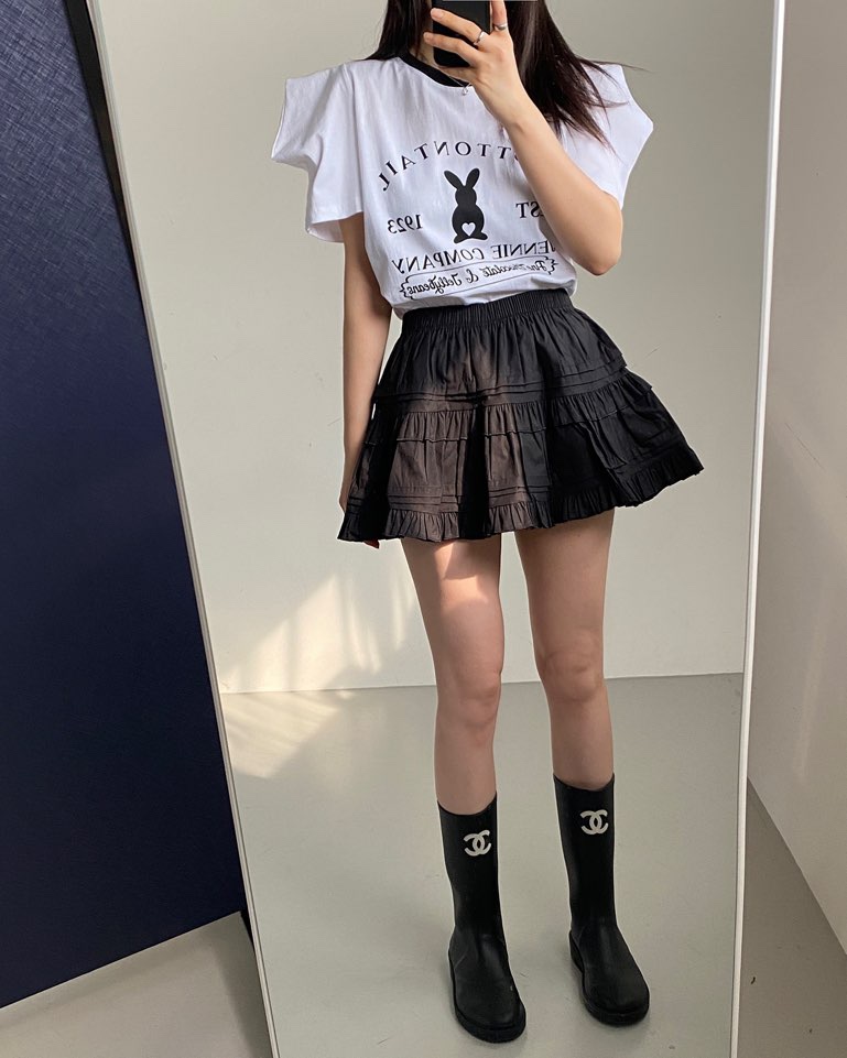 JENNIE東大門代購女裝新品休閑推薦職業人氣真品25春夏T恤兔子JENNIE/VENEFITT恤