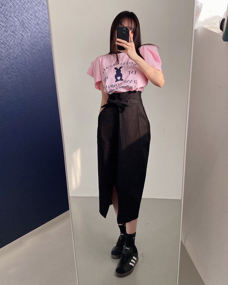 JENNIE東大門實拍女士新款休閑25春夏職業時尚人氣真品長裙JENNIE/VENEFIT長裙