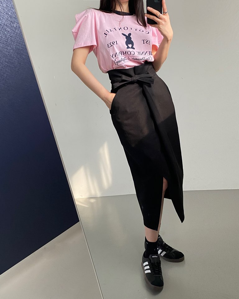 JENNIE東大門實拍女士新款休閑25春夏職業時尚人氣真品長裙JENNIE/VENEFIT長裙