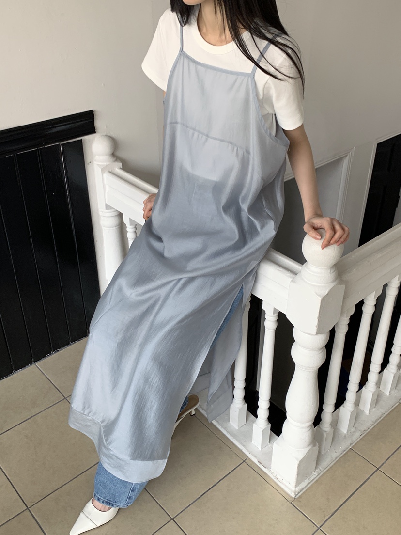 ZITTEN東大門代購女士新品推薦時尚熱賣人氣連衣裙透視長款ZITTEN連衣裙