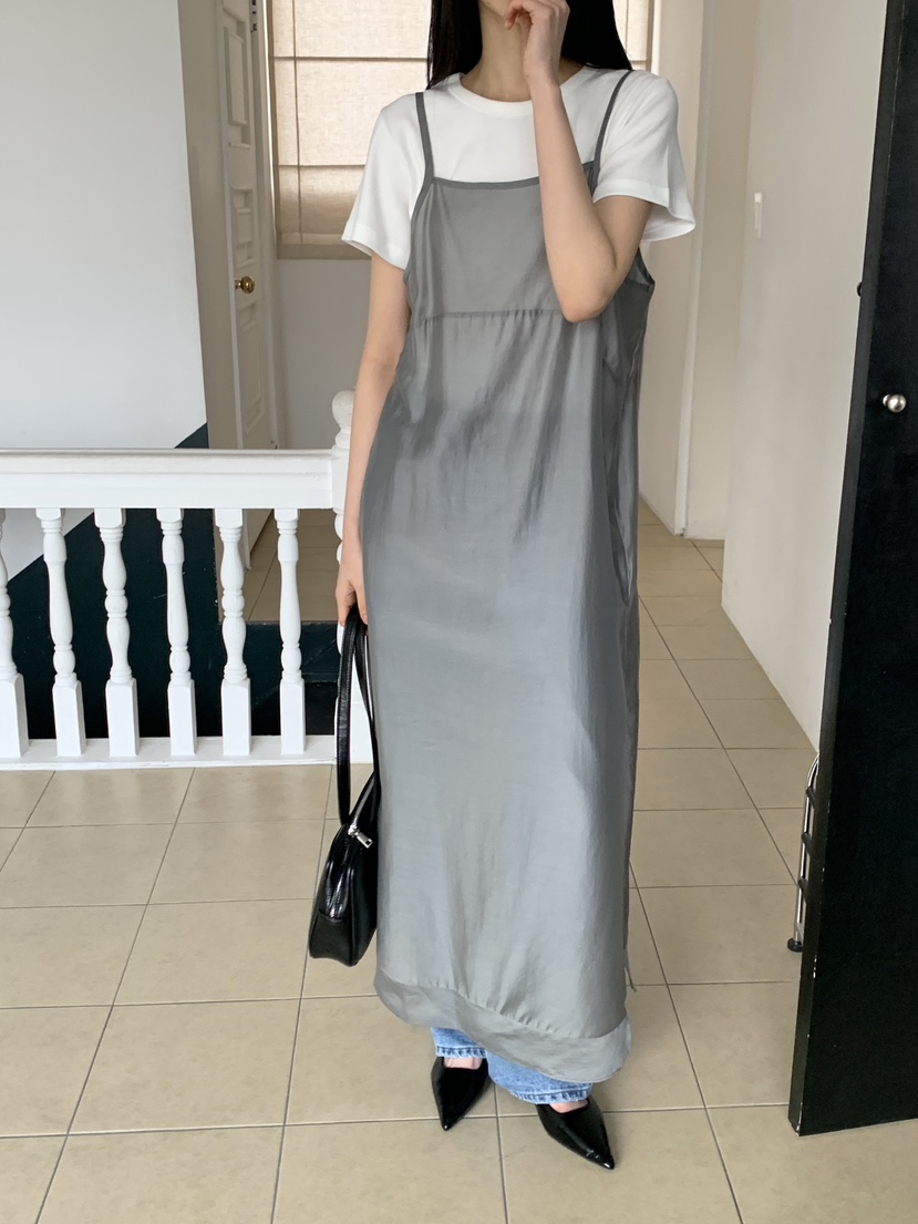 ZITTEN東大門代購女士新品推薦時尚熱賣人氣連衣裙透視長款ZITTEN連衣裙