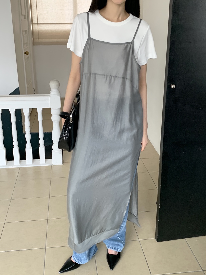 ZITTEN東大門代購女士新品推薦時尚熱賣人氣連衣裙透視長款ZITTEN連衣裙