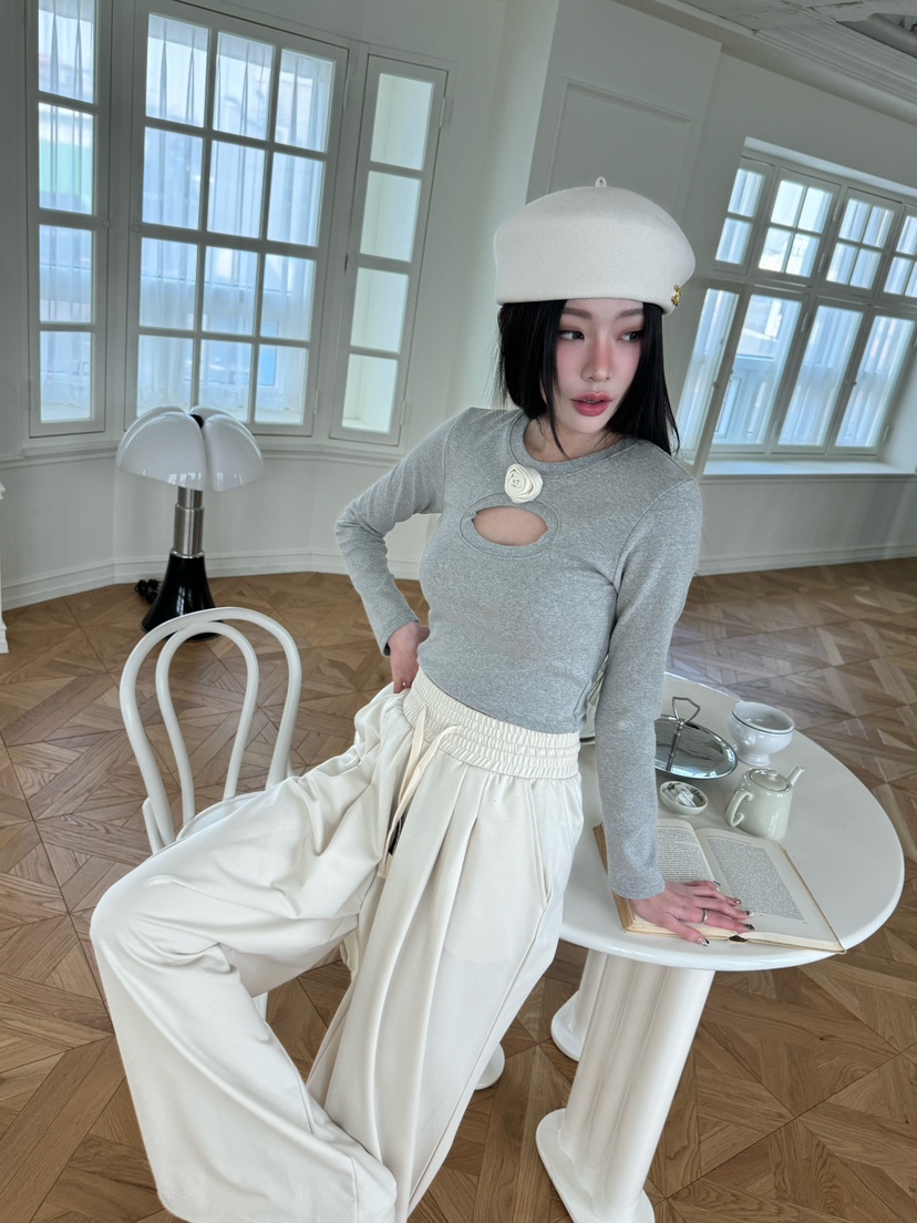 MARKE-P韓國代購女裝新款推薦25春夏職業熱賣休閑時尚長袖T恤MARKE-P長袖T恤