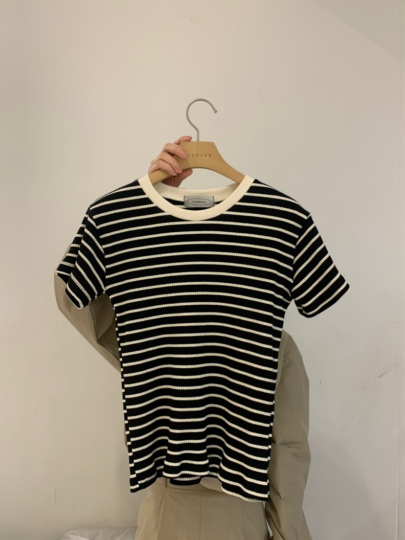 GAMDONG東大門實拍女裝新品人氣熱賣真品時尚休閑職業25春夏T恤GAMDONGT恤圖色2