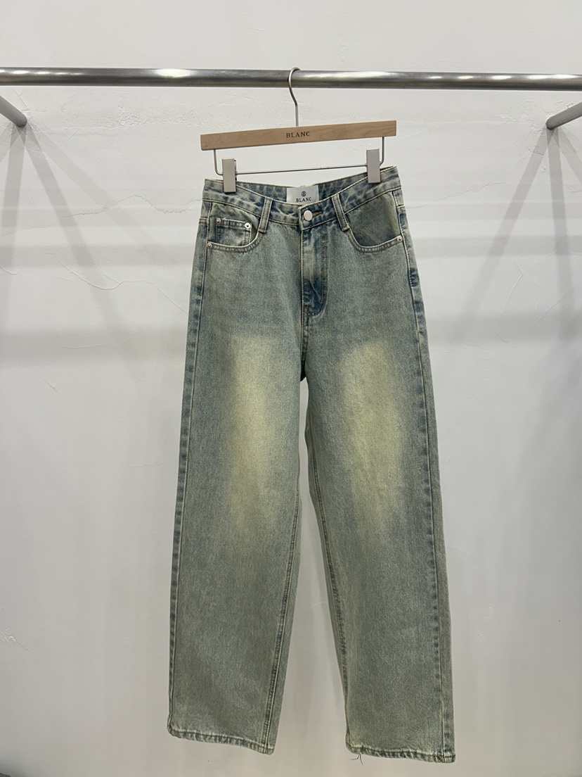 BLANC-A東大門代購女裝新品真品職業25春夏推薦休閑牛仔褲BLANC-A牛仔褲圖色1