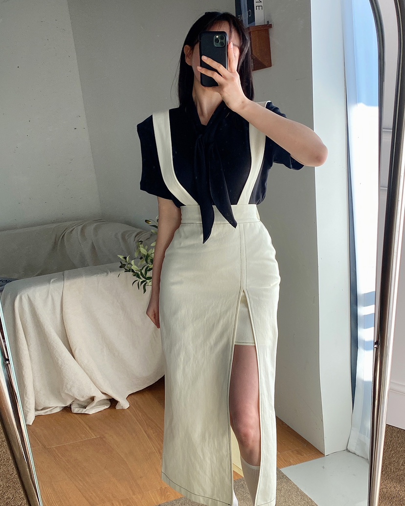 JENNIE韓國代購女士新品推薦25春夏時尚休閑真品人氣職業長裙JENNIE/VENEFIT長裙圖色2