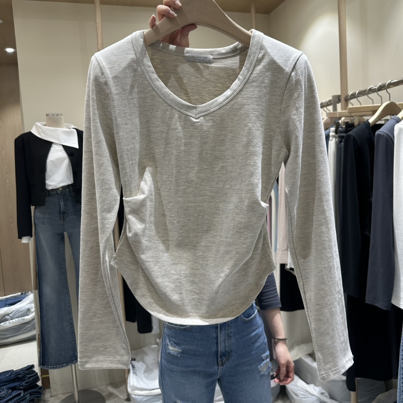 VINTAGE VIBE東大門代購女裝新品25春夏熱賣推薦職業長袖T恤VINTAGE VIBE長袖T恤圖色3