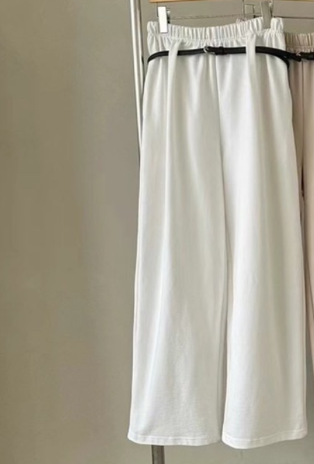 LAKE-A東大門實拍女士新品熱賣時尚25春夏真品休閑褲含腰帶Lake side休閑褲