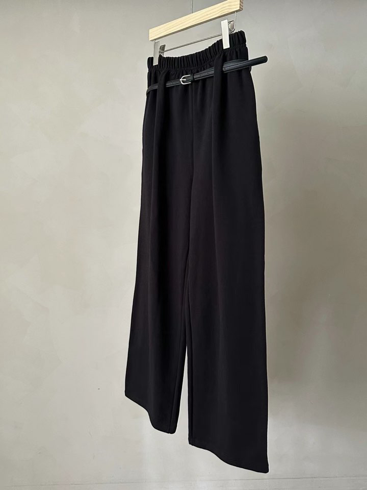 LAKE-A東大門實拍女士新品熱賣時尚25春夏真品休閑褲含腰帶Lake side休閑褲圖色4