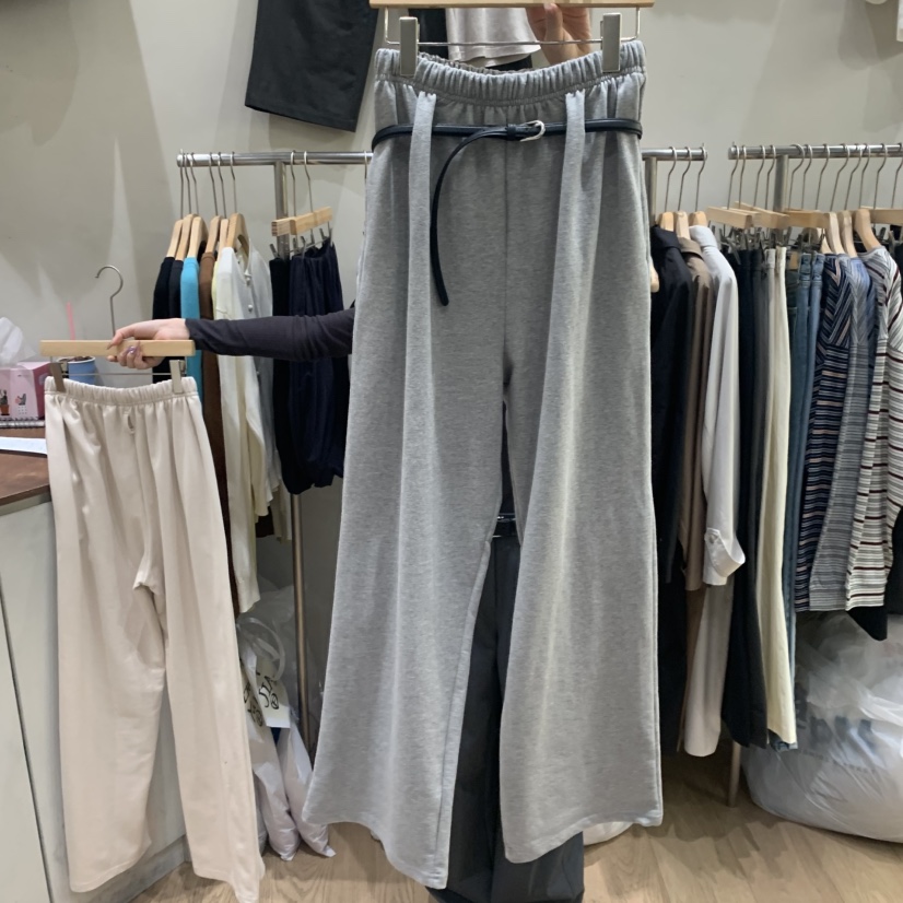 LAKE-A東大門實拍女士新品熱賣時尚25春夏真品休閑褲含腰帶Lake side休閑褲圖色3