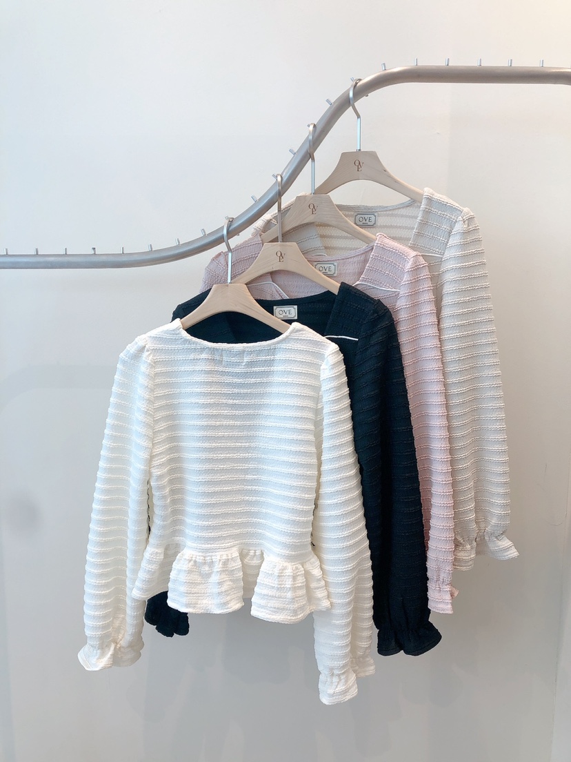 OVE韓國直郵女裝新款推薦職業時尚真品休閑熱賣人氣襯衫蕾絲衫OVE襯衫/蕾絲衫