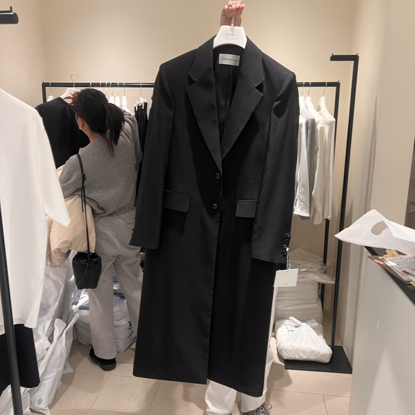 MASCULINE韓國㊣直郵東大門代購女裝新品時尚熱賣職業長款風衣MASCULINE長款風衣圖色1