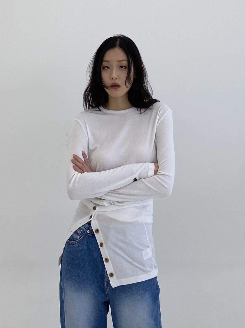 A.VER韓國直郵㊣東大門實拍女裝新款人氣職業時尚推薦長袖T恤A.VER長袖T恤