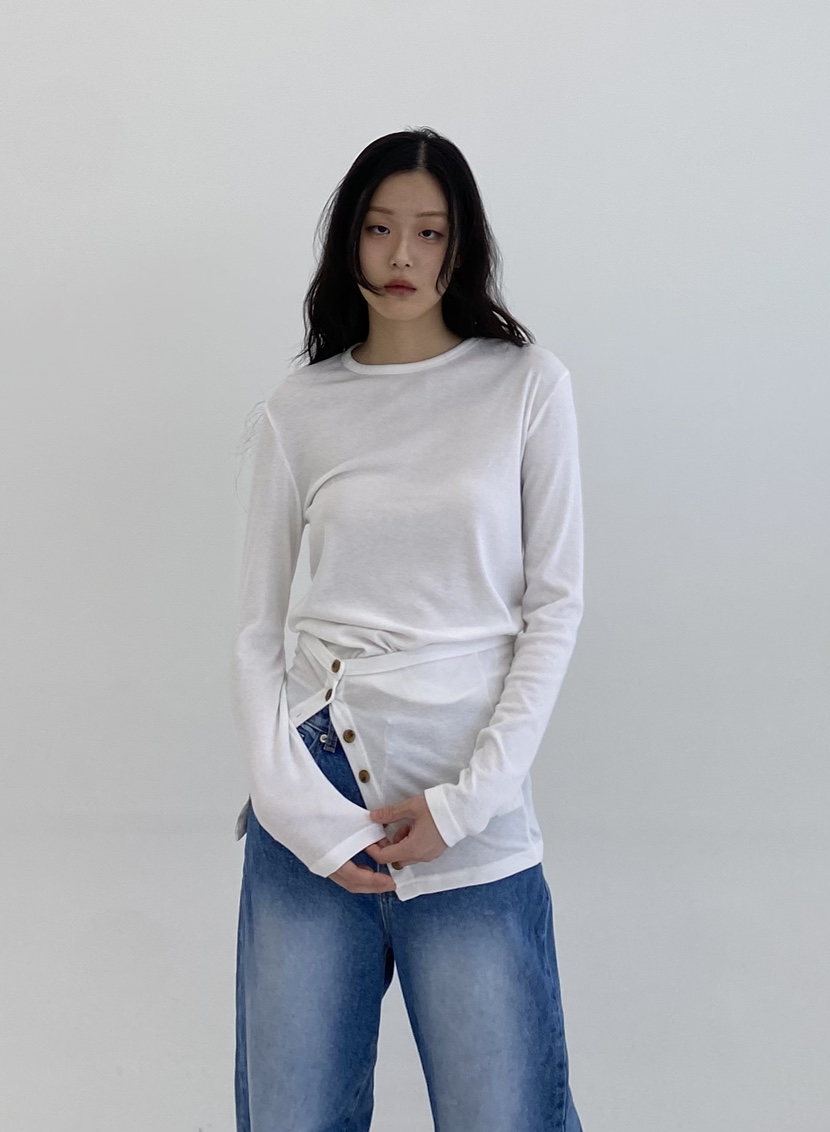 A.VER韓國直郵㊣東大門實拍女裝新款人氣職業時尚推薦長袖T恤A.VER長袖T恤